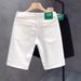 Men's Slim Fit Denim Shorts – Trendy High-Waisted 5-Inch Casual Summer Shorts (Black/White, 28-36)_mkmklike.com
