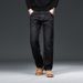 Spring And Autumn Large Straight Jeans Men's Cotton Simple Loose Jeans Men's Fattened Plus Size Business Pants_mkmklike.com