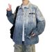 2025 Spring New Color Blocked Collar Cowboy Jacket For Boys And Teenagers, Trendy, Handsome, Loose, Versatile Clothes_mkmklike.com