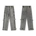 Men's Loose Fit Drawstring Jeans – American & Korean Style Retro Wide Leg Denim Pants (S-3XL, Comfortable & Trendy)_mkmklike.com