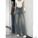 Women's High-Waisted Wide Leg Jeans Loose Fit Relaxed Style Slightly Flared Floor-Length Retro Denim for Spring Autumn_mkmklike.com