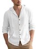 European And American Cross-Border Solid Color Fashion Shirt Men's Casual Sports Cotton Linen Long Sleeve_mkmklike.com