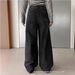 Women's High-Waisted Rhinestone Jeans Black Slimming Wide Leg Pants 25AW Style Washed Denim for Export Wholesale_mkmklike.com
