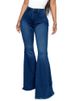 K Women's Fashion High-waisted Versatile Stretch Denim Bell-bottom Pants_mkmklike.com