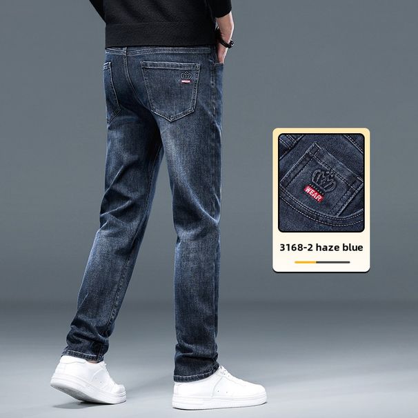 Jeans Men's Straight Slim Fit Business Casual Men's Pants Elastic Men's Pants_mkmklike.com