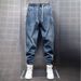 Men's Casual Jogger Jeans – Relaxed Fit Workwear Pants With Adjustable Drawstring Waist & Tapered Cuff (All-Season Comfort)_mkmklike.com