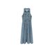 French Minimalist Sleeveless Denim Dress For Women In The Summer Of 2025, Featuring High-End Waist Cinching And Slimming_mkmklike.com