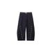 High Street Blue Denim Pants With Button Details - Oversized Flared Jeans For Men & Women, Vintage Washed Wide Leg Streetwear Trousers_mkmklike.com