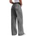 Cross-Border SHEIN Bowknot Embroidered Jeans For Women Sweet And Spicy Style High Waist Straight Loose Long Pants_mkmklike.com