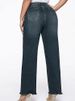 Women's Clothing Temperament Mid Waist Straight Loose Retro Washed Jeans Women's Nine Point Pants_mkmklike.com