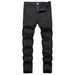 High Elastic Slim Fit Workwear Denim Trousers For Men With Multiple Pockets Fashionable Hot Jeans_mkmklike.com
