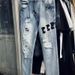 American-style Dirty Graffiti Old Retro Jeans Men's Design Sense Loose And Versatile Straight Wide-leg Trousers_mkmklike.com