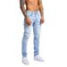 Men's Clothing Slim Fit Denim Trousers Black Mid Waist Slightly Elastic Skinny Pants American Trend_mkmklike.com