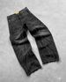 Men's Retro Bat Pattern Embroidery Loose Jeans Harajuku Style Street Fashion Slouchy Pants_mkmklike.com