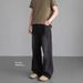 Men's Retro American Vintage Straight Leg Jeans - Relaxed Fit, Elastic Waist, Clean Aesthetic (Light Blue, Dark Blue, Black)_mkmklike.com
