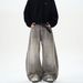 Men's Clothing Men's Grey Splatter Painted Straight Leg Jeans Loose Fit Washed Retro High Street Style Trendy And Cool_mkmklike.com