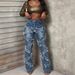 Vintage Stretch Denim Jeans For Women – Distressed Washed & Patchwork Design (XS-XXL, Mid-Rise, Retro Blue & Indigo)_mkmklike.com