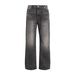 Vintage Ice Blue High-Ounce A-Line Wide Leg Jeans With Cat Whisker Details For Men & Women Fashion Trends_mkmklike.com