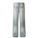 Men's Clothing 2025 Spring Simple Washed White Straight Jeans Men's Street Trend Cleanfit Trousers_mkmklike.com
