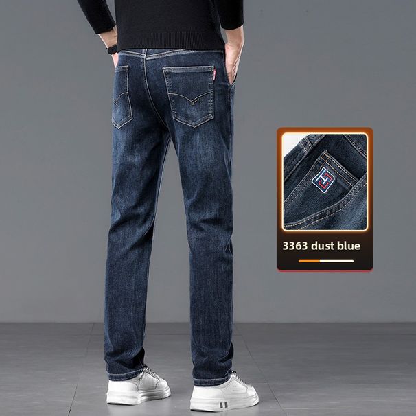 Jeans Men's Thickened Loose Straight Pants Stretch Casual Pants_mkmklike.com