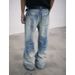 Vintage Washed Denim Jeans Heavyweight Relaxed Straight Fit Classic A-Line Silhouette Cleanfit Unisex_mkmklike.com