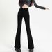 Meituan Online Supermarket's Same Style Blue Frayed Hem Flared Jeans Women, Summer High-waisted Slimming Pants For_mkmklike.com