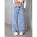 Retro High-Waisted Wide Leg Jeans For Women – Vintage Loose Fit Denim Pants (Light Blue, S-2xl) Fashion Trends_mkmklike.com