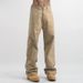 Men's Retro Khaki Casual Workwear Washed Jeans Loose Straight Leg Mid Waist Long Cotton Pants Carhartt Style_mkmklike.com