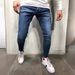 Men's Clothing New Denim Men's Pants Ins Trend Black Slim Fit High Waist Denim Small Leg Pants Men_mkmklike.com