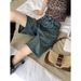 Women's Retro Washed Straight Leg Denim Shorts High Waisted Slimming Loose Fitting Distressed mid Length Capri Pants Summer Thin Wide Leg_mkmklike.com