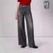 Women's Stretchy Relaxed Fit Wide Leg Jeans - Soft Organic Cotton Denim Pants With Mid-Rise Waist (Dark Blue, Light Blue, Black)_mkmklike.com