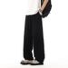 Men's Retro Patchwork Workwear Jeans – Loose Straight Leg Denim Pants, Spring Casual & Sporty Style_mkmklike.com