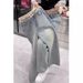 Slim Fit Stretch Straight Jeans For Women – Bluish High-Waisted Floor-Length Denim Pants With Embroidery (XS-3XL)_mkmklike.com