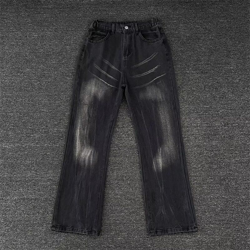 Men's Clothing 25 Jeans For Men And Women, Flared Cleanfit, Niche American Straight Trousers_mkmklike.com