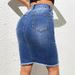 Fashion High Waist Denim Skirt Women Tassel Decoration Hem Wrap Hip Half-body Dress Female Summer Daily Casual Trend Streetwear_mkmklike.com