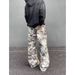 Men's Camouflage Cargo Jeans High Street Straight Leg Logging Pants Trendy Loose Wide Leg Pants For Spring And Autumn_mkmklike.com