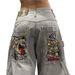 Men's Clothing Y2K Gothic Streetwear Jeans For Men – Baggy Straight-Leg Denim Pants With Distressed Wash & Graphic Prints (S-XXL, Hip-Hop Cargo Fit)_mkmklike.com