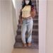 High Stretch High Waisted Straight Leg Denim Jeans Light Blue Washed Classic European Style Peach Shaped Silhouette Women's Clothing_mkmklike.com