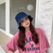 Hot Sale Retro Washed Cowboy Bucket Hat Women Men Wide Brim Sunscreen Sunhat Visors Outdoor Solid Color Denim Blue Black_mkmklike.com
