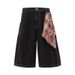 Summer New Style Men's Denim Shorts American Retro Versatile Simple Loose Straight Leg Wide Leg Slimming Casual_mkmklike.com