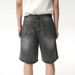 Men's Clothing Summer Ink Splashed Design Loose Wide Leg Black And Gray Jeans_mkmklike.com