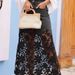 Trendy Lace Trim Denim Skirt For Women - High Waist A-Line Mini Skirt With Feminine Details (White/Black/Blue, S/M/L/XL/XXL)_mkmklike.com