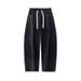 Men's Relaxed Fit Straight-Leg Jeans – Vintage Washed Denim Pants (Light Grey/Khaki/Black, 100% Cotton, Adjustable Drawstring, Unisex Street Style)_mkmklike.com