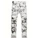 Men's Casual Straight Leg Jeans Gradient Print High Street Fashion Splatter Design Exclusive Supply_mkmklike.com
