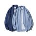 Denim Shirt Men's Autumn Loose Trend Brand Thin Hong Kong Style Dark Blue Long Sleeve Shirt Casual Men's And Women's Jacket_mkmklike.com