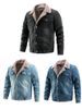 2025 Fashion Jacket Men's Denim Jacket Fleece Thickened Jacket Men's Casual Denim Jacket Men's_mkmklike.com