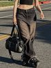 Women's Clothing High Waisted Street Style Black Solid Color Jeans, Casual Full Length, With Button Closure, Suitable For All Seasons._mkmklike.com
