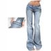 Jeans Flare Pants Women Boot Cut Mid Waist Stretch Washed Distressed Floor Length Streetwear 2025 Female Denims Trousers_mkmklike.com