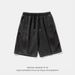 Men's Clothing Loose Leaf Split Design Denim Shorts Men Summer New Style Washed Old Fashion Brand Loose Casual Five Point Pants_mkmklike.com