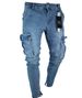 Casual fashion all match men's skinny jeans men's small foot trousers_mkmklike.com